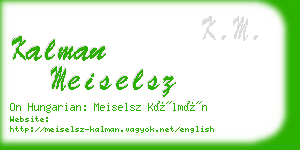 kalman meiselsz business card